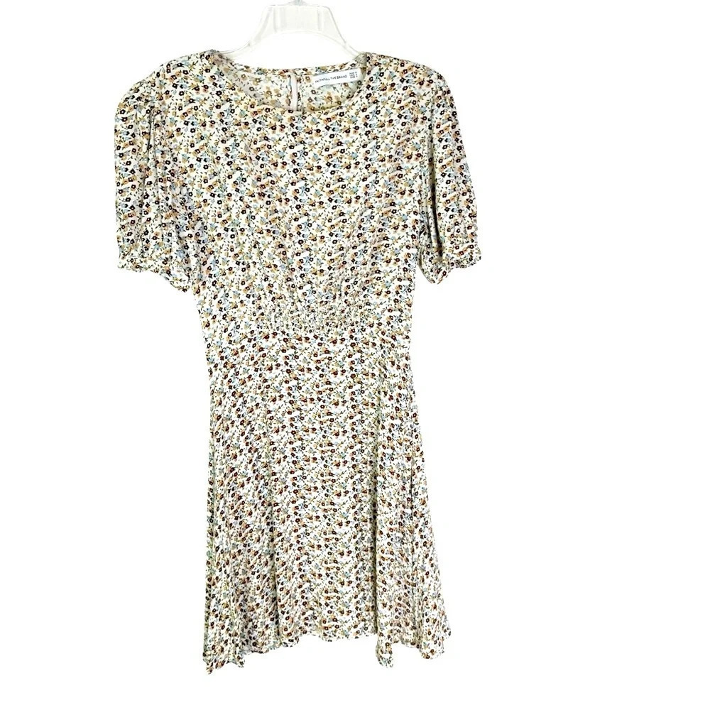 Faithfull The Brand Sidonie Floral Aurelia Cream Floral Mini Dress Size 4 - Picture 5 of 12